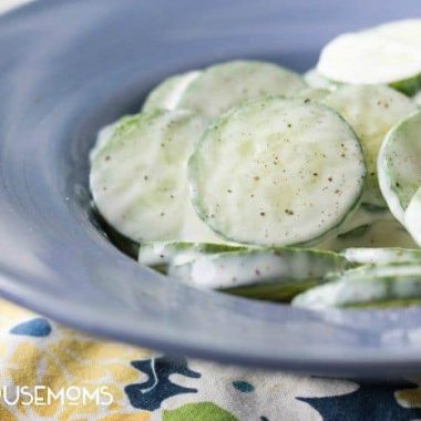 Need a simple, healthy and delicious side dish? These creamy cucumbers will be everyone's favorite at your next BBQ!
