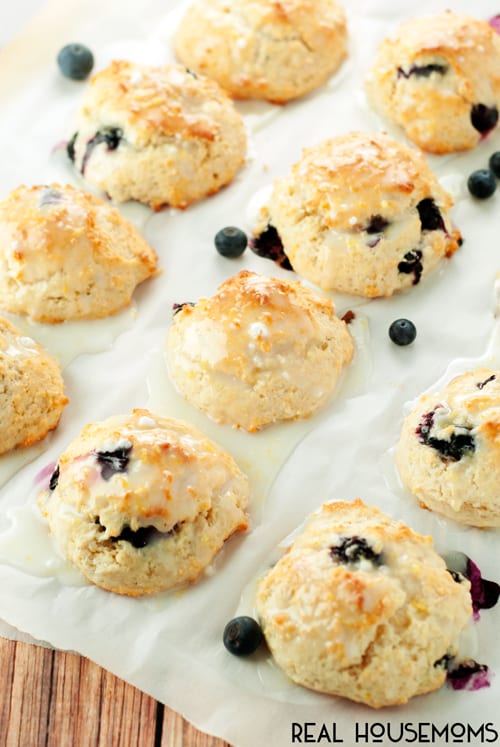 Shake up your morning routine with these easy Lemon Glazed Blueberry Scones. They whip up in just minutes in a single bowl!