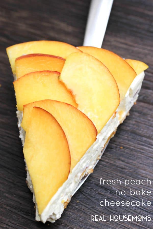 This Fresh Peach No-Bake Cheesecake is just as delicious as it looks!