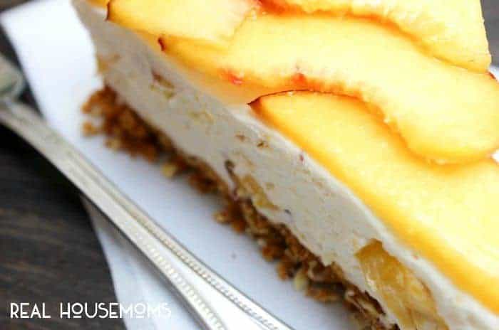 This Fresh Peach No-Bake Cheesecake is just as delicious as it looks!