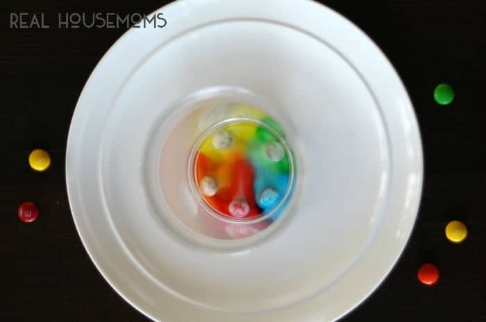 M and M Rainbow Science Experiment