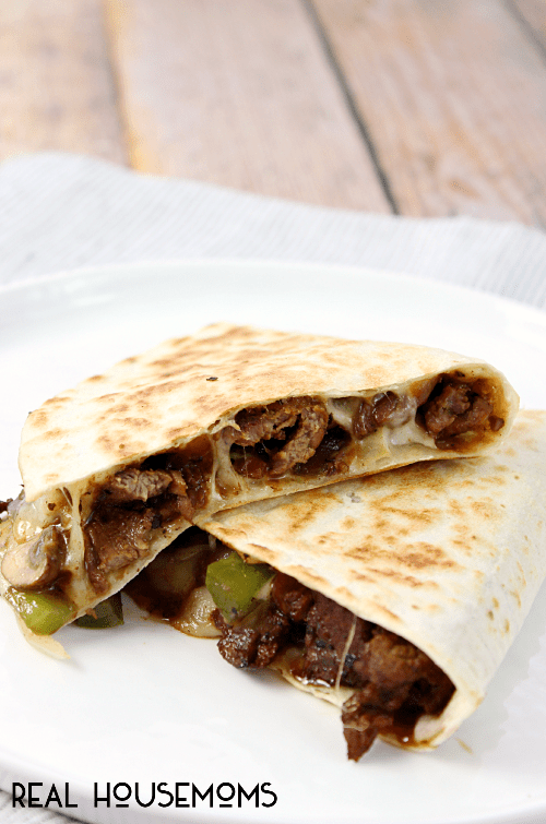 Switch up your dinner routine with these Philly Cheesesteak Quesadillas! They put a new spin on everything you love in the classic sandwich!