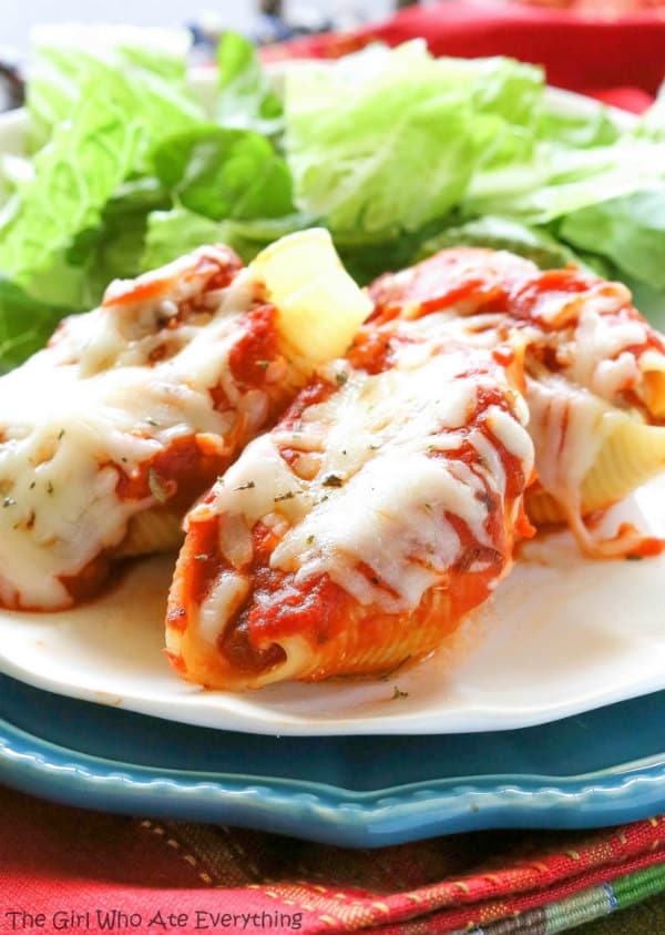 Pizza Stuffed Shells - The Girl Who Ate Everything