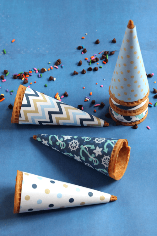Make having ice cream even more fun with Printable Ice Cream Cone Wrappers!