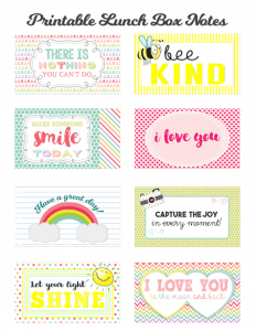 Printable Lunch Box Notes ⋆ Real Housemoms