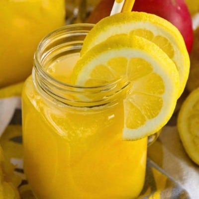 Skinny Mango Lemonade is a quick, refreshing beverage recipe that will sweeten up any summer day without leaving you feel guilty!