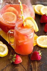 Spiked Strawberry Lemonade Glass