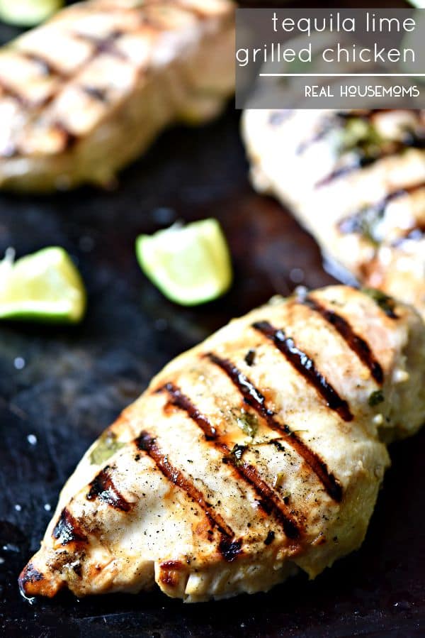 Tequila Lime Grilled Chicken is so simple and I love  to serve it as fajitas! 