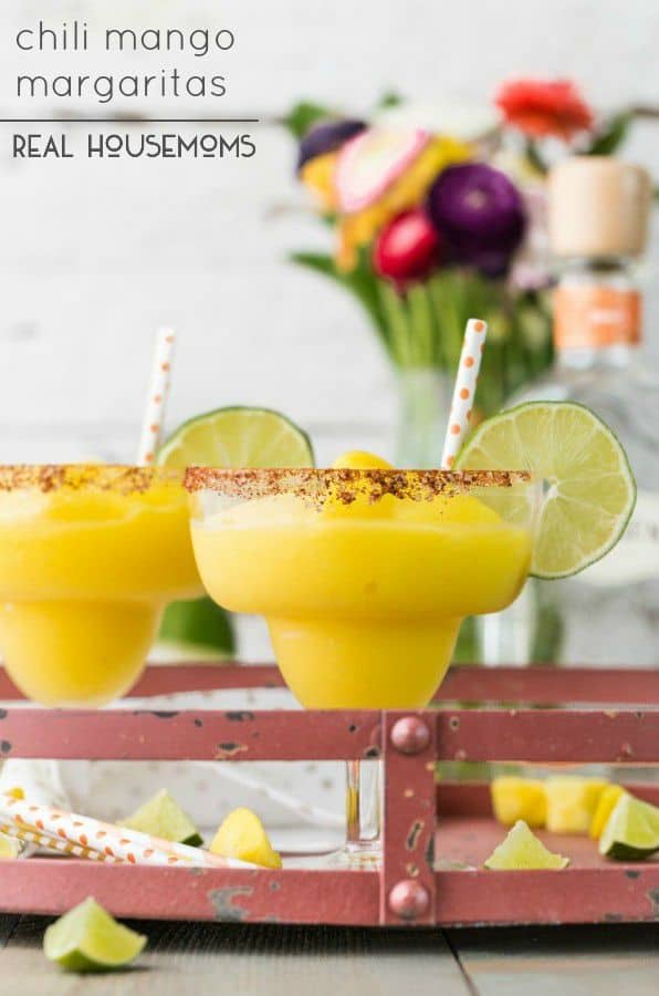 Chili Mango Margaritas are SUPER SIMPLE, refreshing, and perfect for Summer!