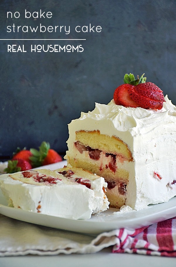 No Bake Strawberry Cake only has 4 ingredients and takes mere minutes to whip up! 
