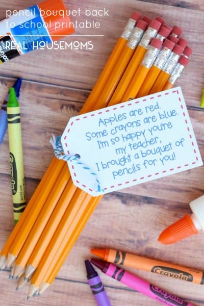 Pencil Bouquet Back to School Printable ⋆ Real Housemoms