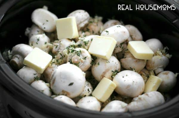 Slow Cooker Garlic Mushrooms are sure to become one of your must makes recipes!