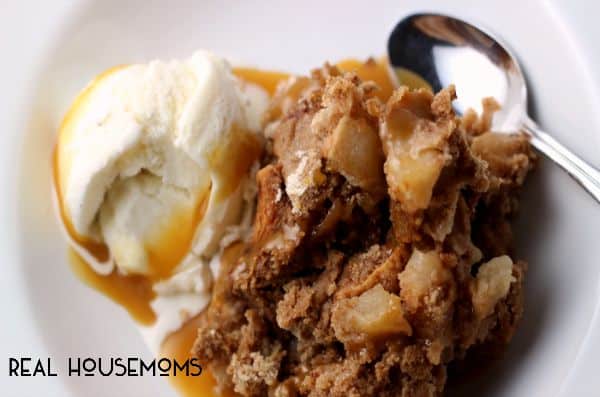 Add a scoop of vanilla ice cream and some salted caramel syrup to this 3-Ingredient Apple Spice Dump Cake for a treat that can't be beat!