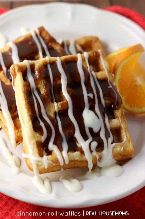 Cinnamon Roll Waffles