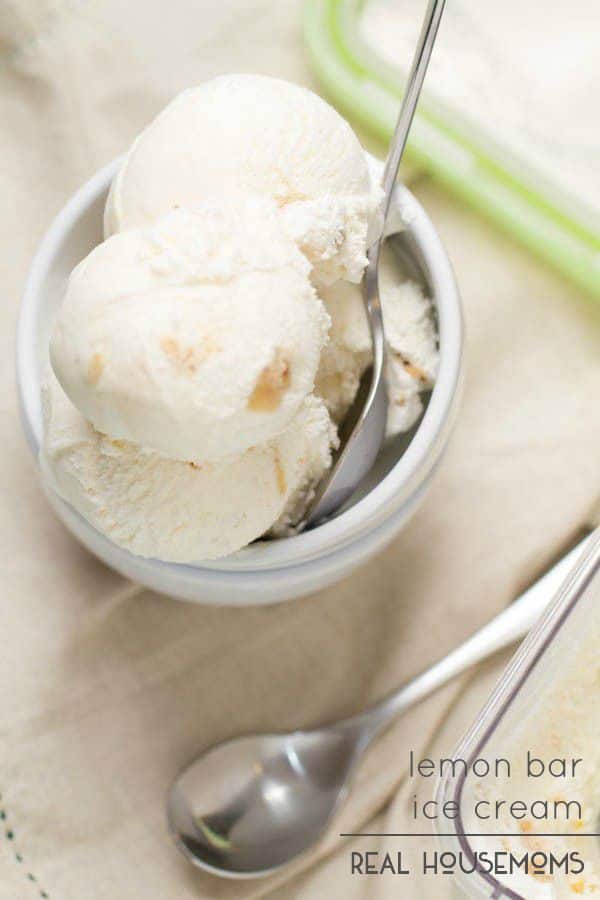 Rich, creamy Lemon Bar Ice Cream has a subtle flavor with chunks of deliciously tart lemon bars in every bite. The perfect treat for any lemon or ice cream lover!