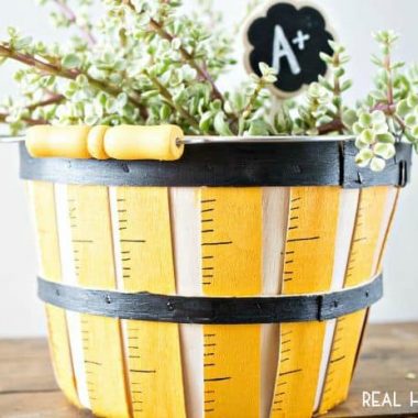 Painted Ruler Basket - Teacher Gift | Real Housemoms
