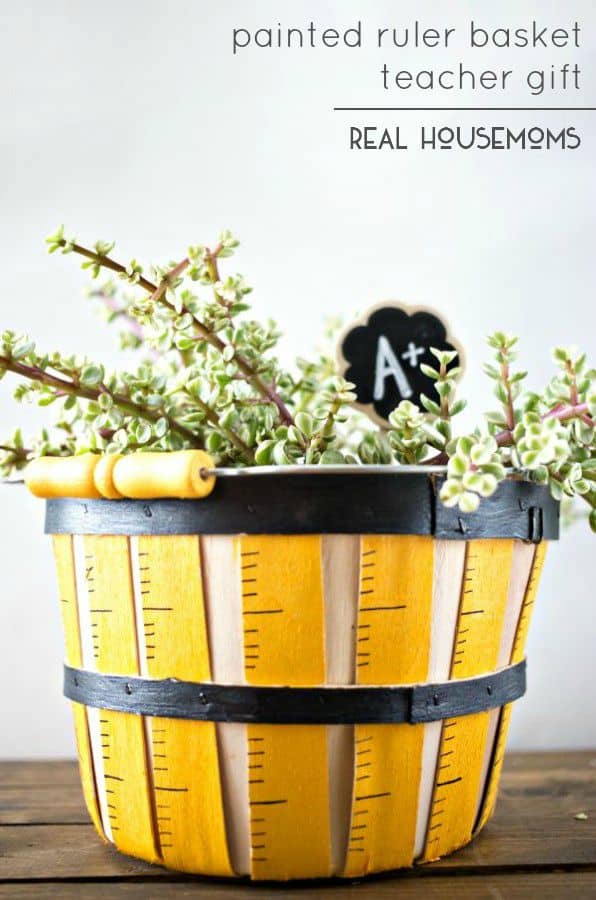 Surprise your child's teacher with a Painted Ruler Basket to start off the school year! This basket is great for giving plants, supplies bundles, and more!