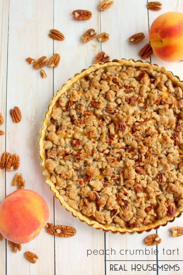 Our Peach Crumble Tart is ike peach pie, but better!! This will be your new favorite way to enjoy summer's best peaches!