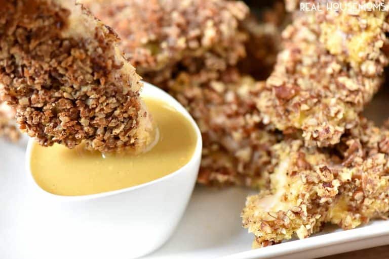 Pecan Crusted Chicken Tenders are my go to weeknight dinner!