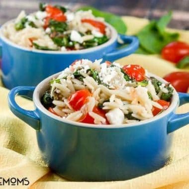 Tomato Feta Orzo Salad Cups are a wonderful pasta salad with a Mediterranean flair!