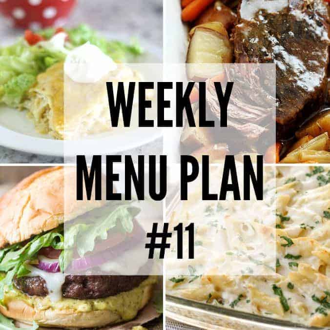 We’ve put together a WEEKLY MEAL PLAN to make your week a bit easier! We’ve got dinner planned so you don’t have to worry!