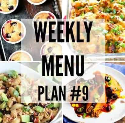 We’ve put together a WEEKLY MEAL PLAN to make your week a bit easier! We’ve got dinner planned so you don’t have to worry!