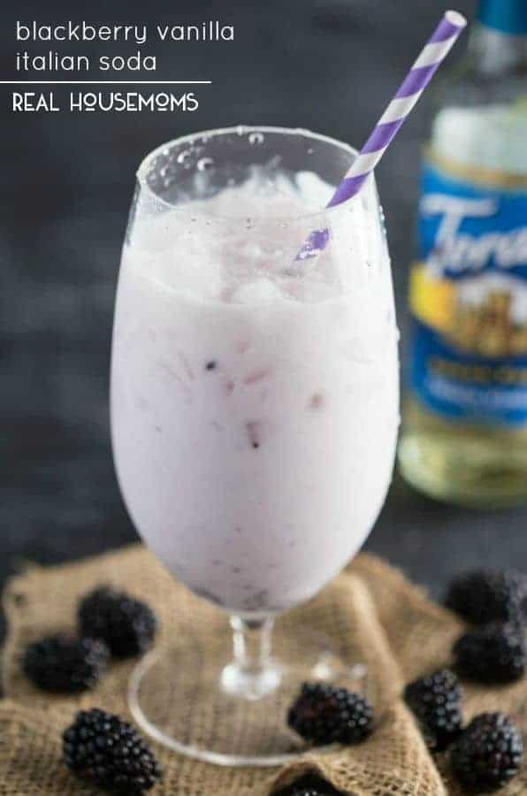 Creamy, fresh tasting, and bubbly delicious. This Blackberry Vanilla Italian Soda is absolutely delicious, and so easy to make!
