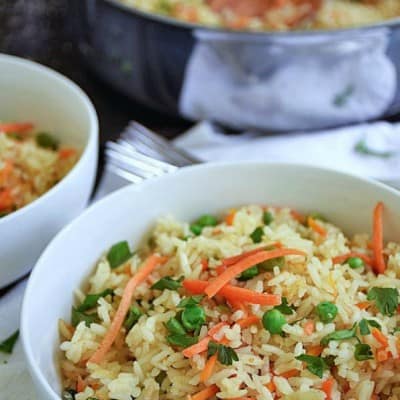 Leave the boxed rice on the shelf! Homemade Rice Pilaf is so easy to make and you have complete control over the ingredients!