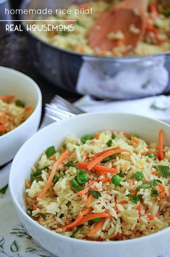 Leave the boxed rice on the shelf! Homemade Rice Pilaf is so easy to make and you have complete control over the ingredients!