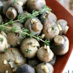 Slow Cooker Garlic Mushrooms are sure to become one of your must makes recipes!