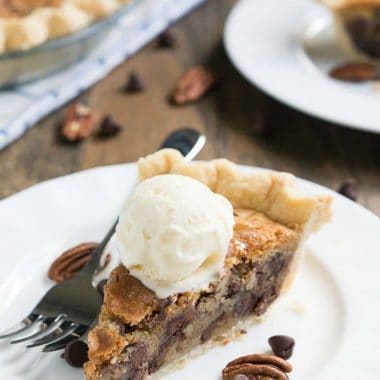 Toll House Chocolate Chip Cookie Pie combines two favorites into a rich chocolatey dessert that the whole family will love!