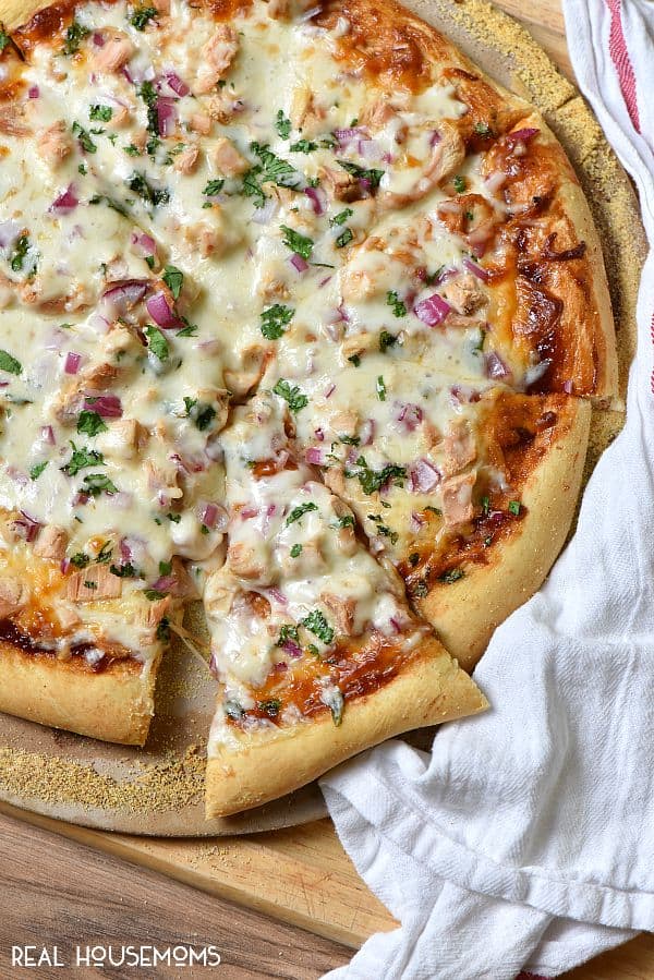 BBQ Chicken Pizza is my all time favorite pizza and ready in under 30 minutes!! 