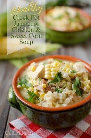 Healthy Crock Pot Jalapeno, Chicken & Sweet Corn Soup
