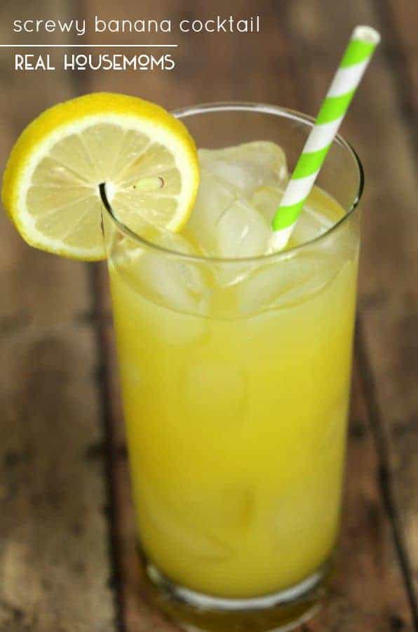 Screwy Banana Cocktail is a fun and refreshing twist on a Screw Driver!