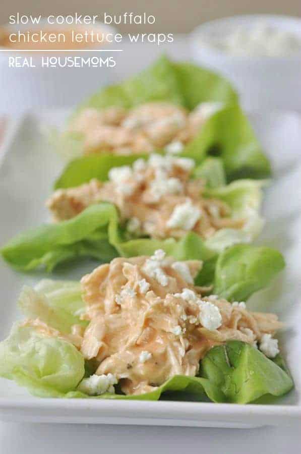 Are you ready for some football!? You will be after you taste these slow cooker buffalo chicken lettuce wraps!