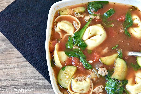 Tortellini Soup is the ultimate soup for busy nights! Ready in 30 minutes!