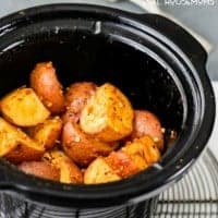 Slow Cooker Spicy Taco Potatoes are the PERFECT easy side dish for any occasion!