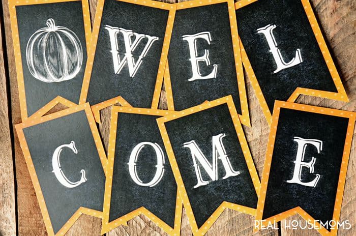 This Printable Halloween Welcome Banner is the perfect addition to your fall decor!