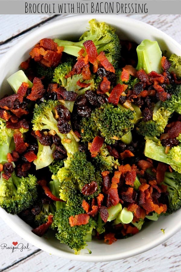 Broccoli with Hot Bacon Dressing - Recipe Girl