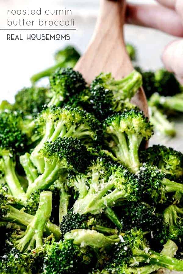 Roasted Cumin Butter Broccoli is the perfect side dish with hardly any prep time and dripping with flavor!