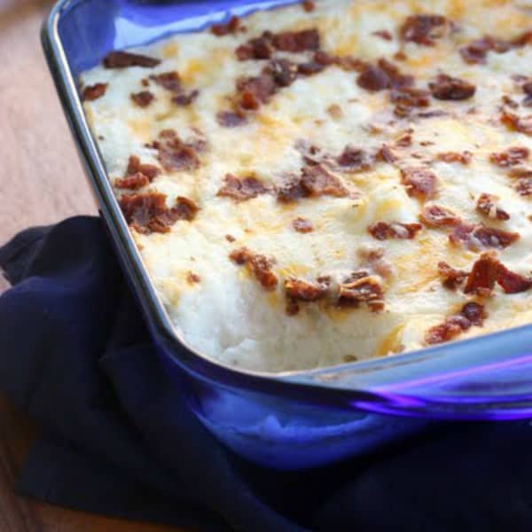 Loaded Mashed Potato Casserole - The Girl Who Ate Everything