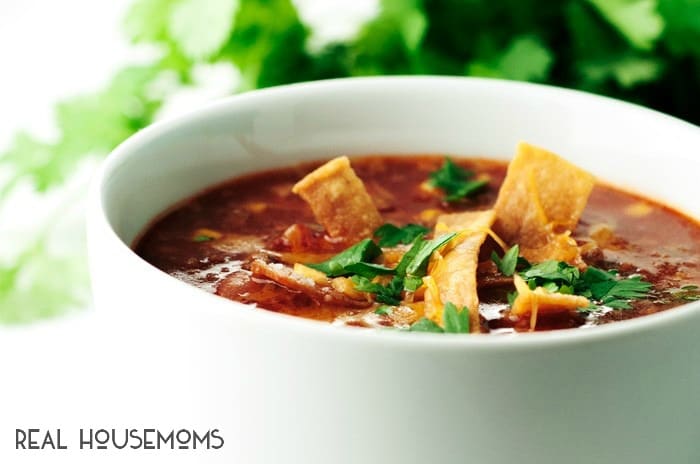 Dinner is served in just 30 minutes when you make this deliciously flavorful One Pot Enchilada Soup!