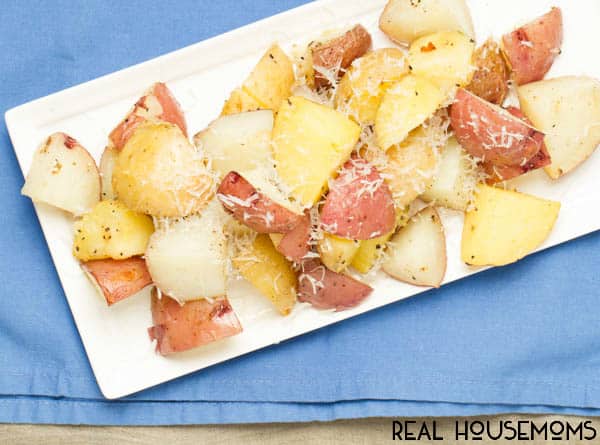 PARMESAN TRUFFLE ROASTED POTATOES are a quick, easy and hands off side dish that is sure to impress the entire family!