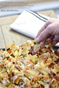 Pineapple and Ham Cheesy Pull Apart Bread-Great appetizer for game day!