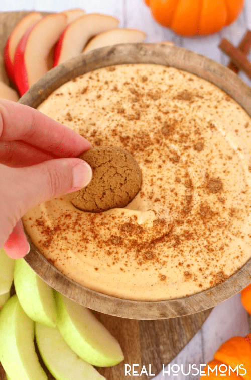 The perfect fall party appetizer, this sweet Pumpkin Mousse Dip is fantastic for any holiday, gathering or get-together!
