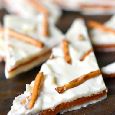 Pumpkin Spice Truffle Bark Real Housemoms is the perfect easy recipe for a fall dessert!