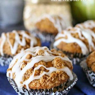 Loaded with pumpkin flavor & delicious glaze, these Pumpkin Streusel Muffins are the epitome of the perfect fall breakfast!