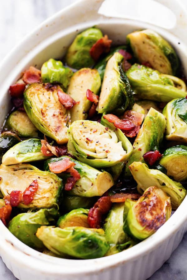 Roasted Maple Brussels Sprouts with Bacon - The Recipe Critic