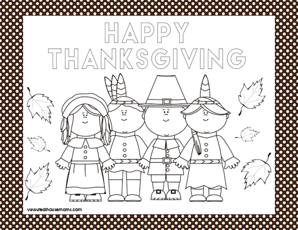 Printable Thanksgiving Placemats Real Housemoms
