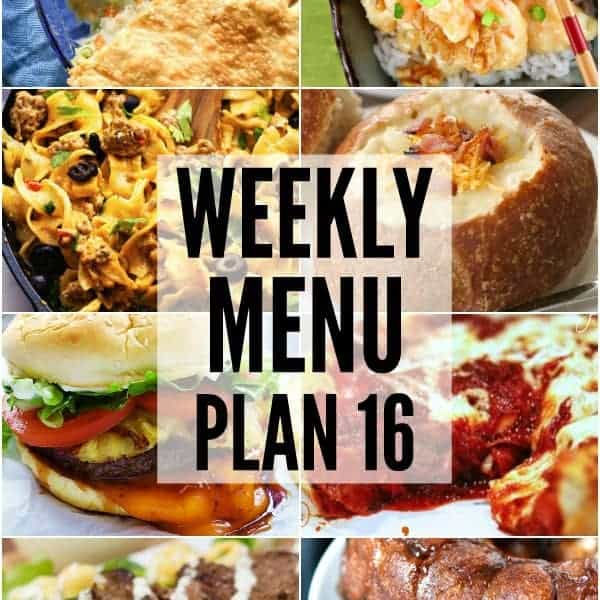 We’ve put together a WEEKLY MEAL PLAN to make your week a bit easier! We’ve got dinner planned so you don’t have to worry!
